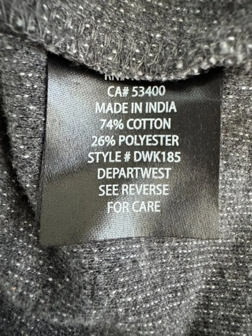 Departwest Buckle Striped Pullover Hoodie Mens Large Gray Baja Sweater - Picture 8 of 8
